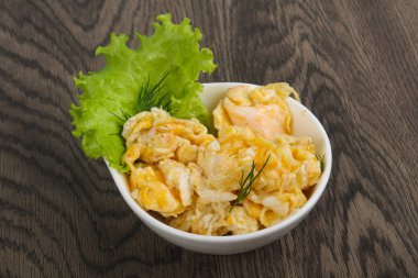 Scrambled eggs for breakfast