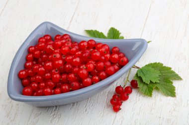 Kabın içinde kırmızı kuş üzümü