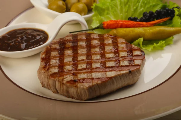 Grilovaný hovězí steak — Stock fotografie