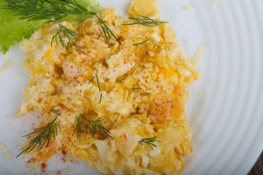 Scrambled eggs for breakfast