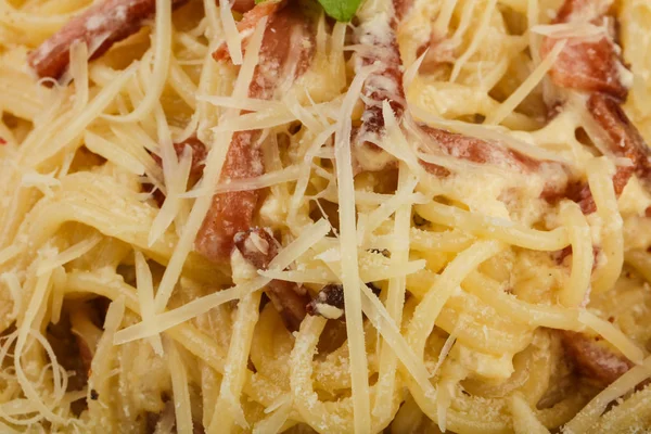 Välsmakande Pasta Carbonara — Stockfoto