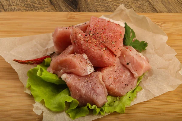 Raw pork pieces — Stock Photo, Image