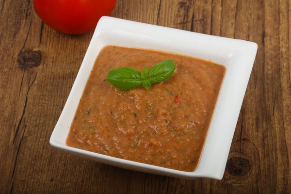 Cold Gazpacho soup — Stock Photo, Image