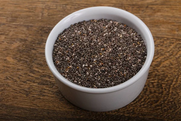 Chia seeds in the bowl — Stock Photo, Image