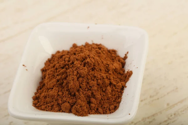 Cocoa powder in the bowl — Stock Photo, Image