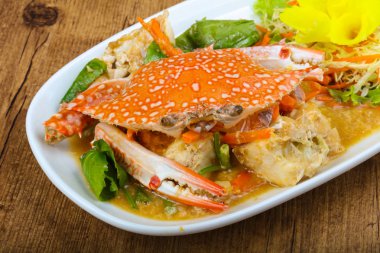 Lezzetli haşlanmış Yengeç