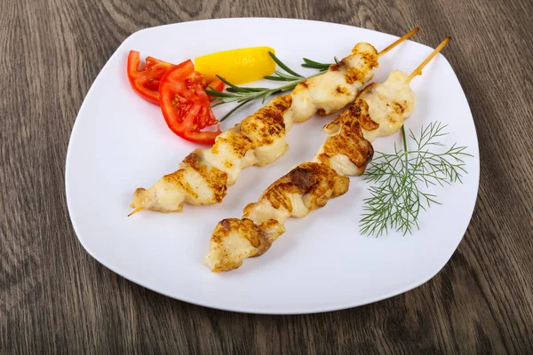 Fried Fish skewers — Stock Photo, Image