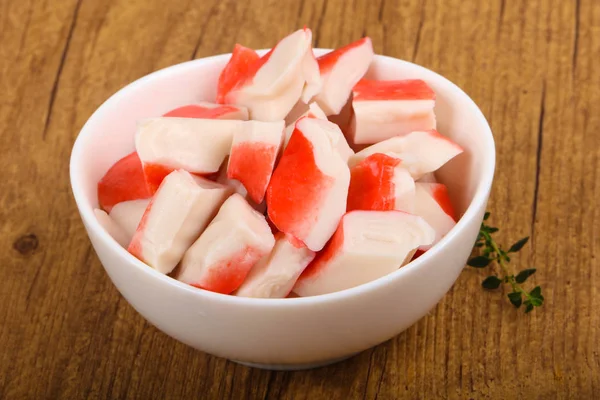 Crab stick surimi in the plate — Stock Photo, Image