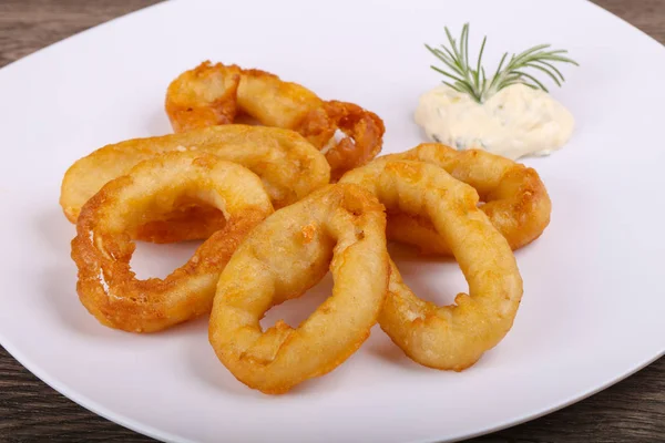 Quente crocante lula tempura — Fotografia de Stock