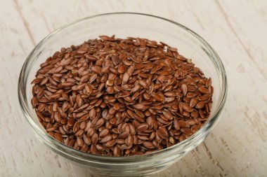 Kabın içinde keten tohumu 