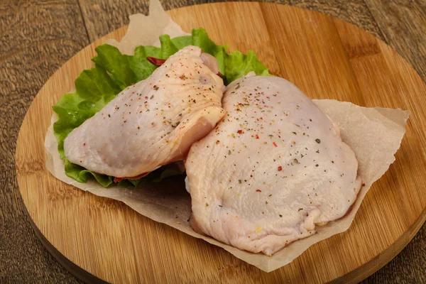 Raw chicken thigh