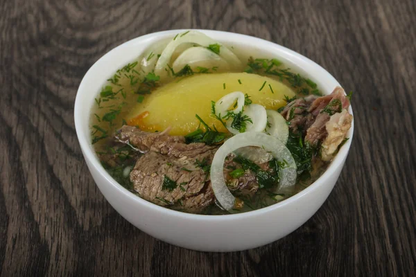 Soupe de viande caucasienne - Hashlama — Photo