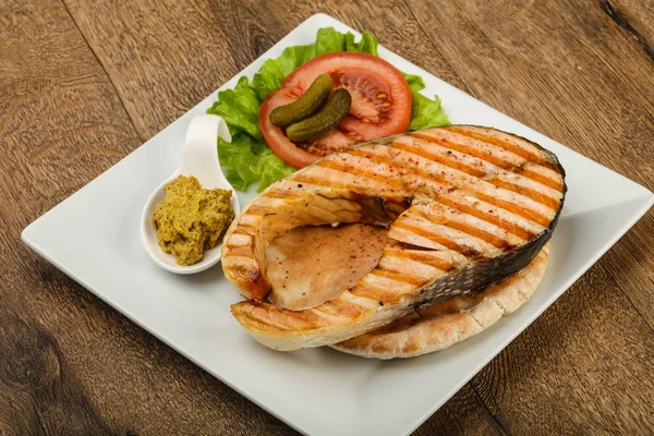 Salmon panggang diet — Stok Foto