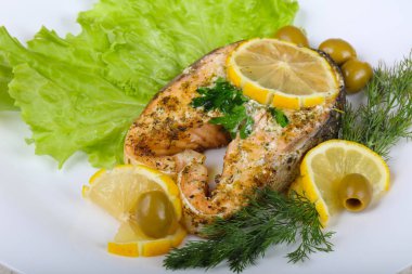 fırında somon steak
