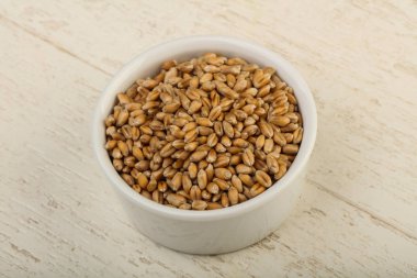 Kabın içinde buğday taneleri