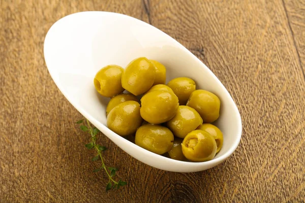 Stuffed olives  in the bowl