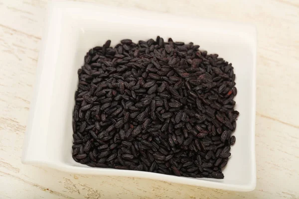 Siyah yabani pirinç kase — Stok fotoğraf