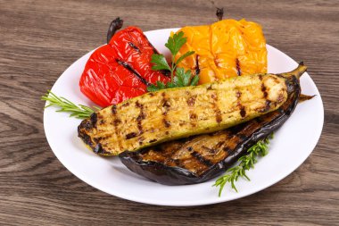 patlıcan, kabak ve biber