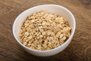 Çiğ yulaf ezmesi yığın