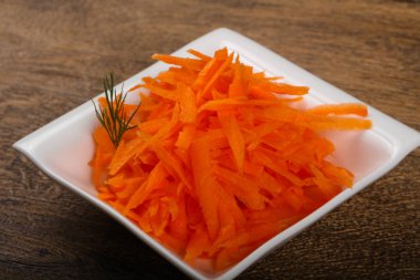 Rendelenmiş havuç yığın