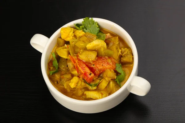 Curry kyckling med tomat — Stockfoto