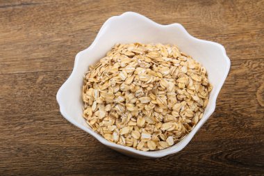 Çiğ yulaf ezmesi yığın