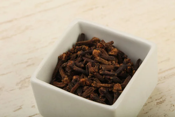 Clove seeds in the bowl — Stock Photo, Image