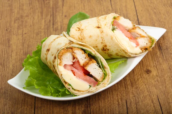 Chicken bread roll — Stock Photo, Image