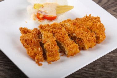 Peynirli gevrek domuz eti