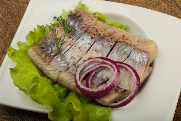 Sliced Herring fillet — Stock Photo, Image