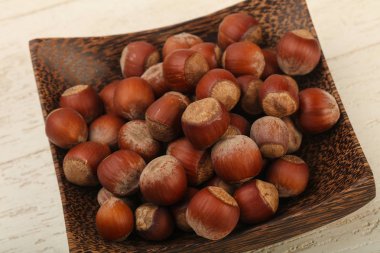 Olgun fındık yığın