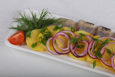 Dilimlenmiş ringa balığı filetosu