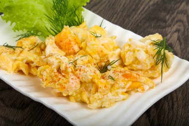 Scrambled eggs for breakfast