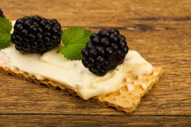 yumuşak peynir ile kızarmış ekmek 