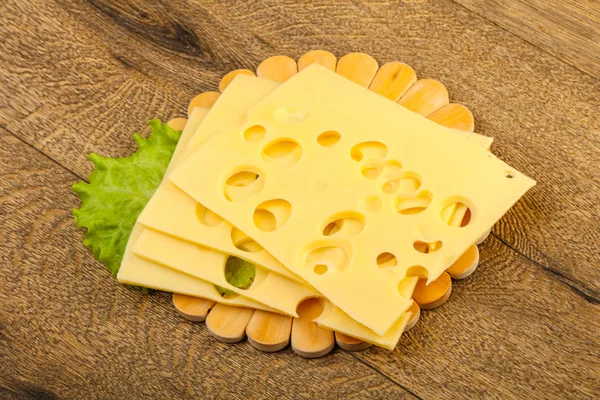 Sliced tasty cheese — Stock Photo, Image