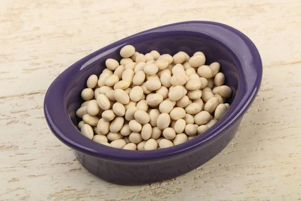 Dry White beans  in the bowl