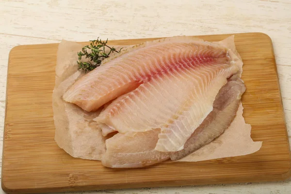 Fillet tilapia mentah — Stok Foto