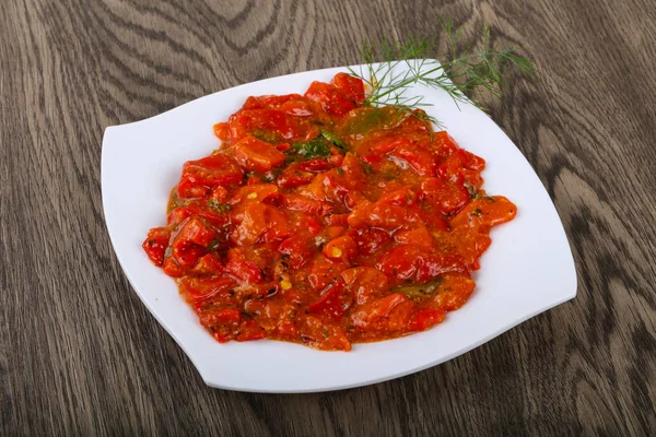 Roston sült piros kaliforniai paprika — Stock Fotó