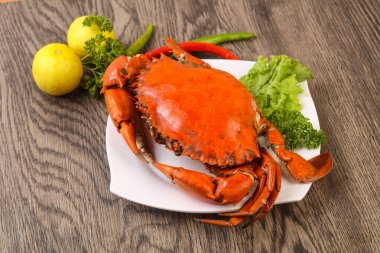 Lezzetli haşlanmış Yengeç