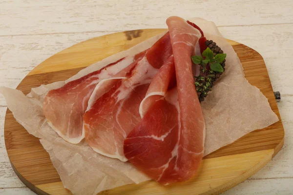 Sliced Spanish jamon — Stock Photo, Image