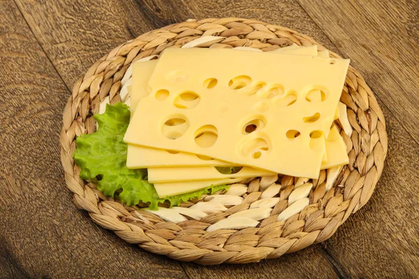 Tasty Sliced cheese — Stock Photo, Image