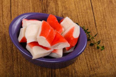 Plaka sopa surimi Yengeç