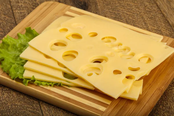 Tasty Sliced cheese — Stock Photo, Image