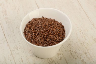 Kabın içinde keten tohumu