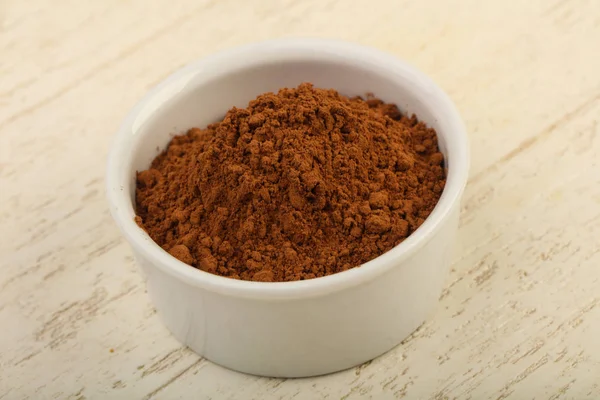 Cacao en polvo en el tazón — Foto de Stock