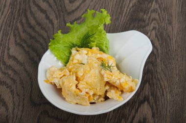 Scrambled eggs for breakfast