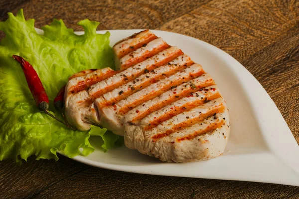 Grilled pork steak — Stock Photo, Image