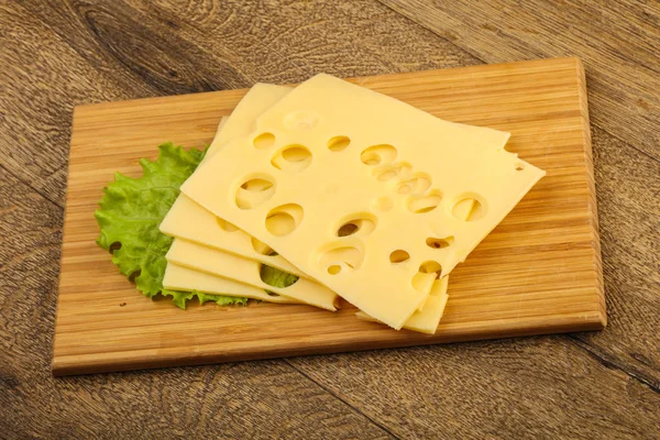 Tasty Sliced cheese — Stock Photo, Image