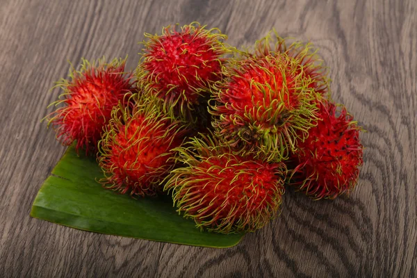 Fresh ripe Rambutan heap — Stock Photo, Image