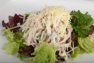 lezzetli salata ile ham